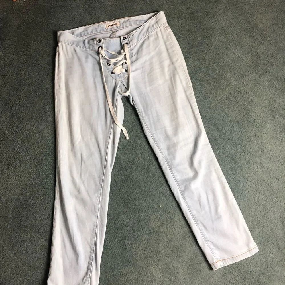 L’agence light wash skinny Capri cropped Y2K jeans